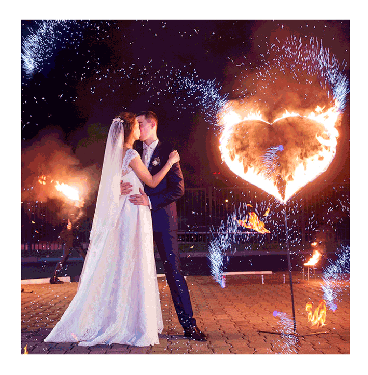 Организация пиротехнического шоу на свадьбу  Окуловка | okulovka.salutsklad.ru