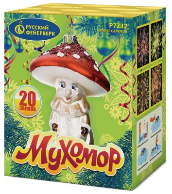 Мухомор Батарея салютов купить в Окуловке | okulovka.salutsklad.ru